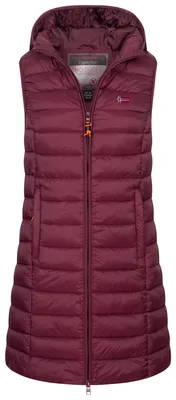 Produktbild von Damen Steppweste Kapuze Übergangs Herbst Windbreaker Lang Weste