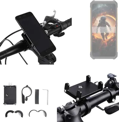 Produktbild von K-S-Trade Handyhalterung für das Fahrrad kompatibel mit Cubot KingKong ES Halter Lenkstange Fahrradhalterung Motorrad Bike Mount Befestigung