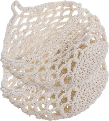 Produktbild von 2 handgewebte Makramee-Blumenampeln aus Baumwolle – hängende Aufbewahrungskörbe für Obst und Gemüse, Boho-Wandkörbe für Küche und Innenbereich