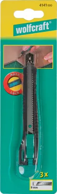 Produktbild von Wolfcraft leichtes Abreißmesser 9mm 2 Klingen