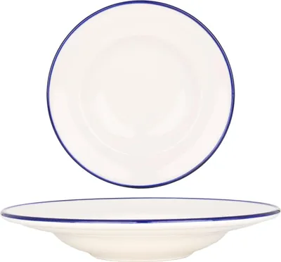 Produktbild von Rinart Pasta Teller - Blue Edge - Porzellan - 27 cm (400cc)