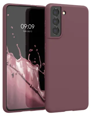 Produktbild von kwmobile Hülle für Samsung Galaxy S21 TPU Case - Handyhülle unterstützt kabelloses Laden, flexible Schutzhülle, gummiertes Cover in Grape