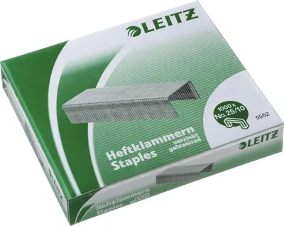 Immagine prodotto di Leitz - Graffette Leitz 25/10 zincate 1000pz | Confezione da 1000 pezzi | 20 pezzi