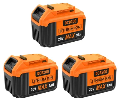 Image de Batterie pour outils électriques, haute capacité 9000 mAh, compatibilité double tension, 3BAT