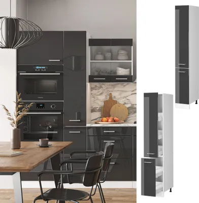 Immagine prodotto di Armadio da farmacia Vicco R-Line Antracite lucido 30 cm, Model 37807