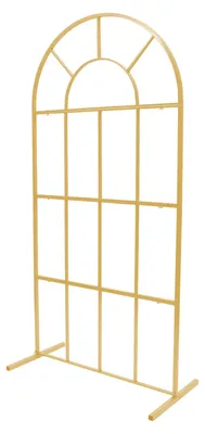 Image de Arche de mariage, structure métallique robuste, design moderne élégant, couleur or, L
