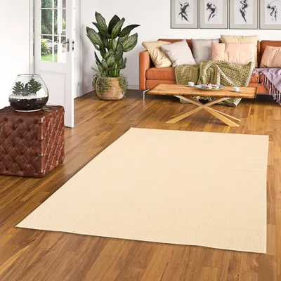 Produktbild von In & Outdoor Teppich Flachgewebe Natur Valencia Honig Mix, Größe:80x150 cm