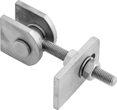 Image de Croso Paumelle à souder réglable Longueur de la paumelle 109,5 mm M24 Acier inoxydable V2A