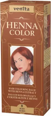 Produktbild von "Henna Color" Färbebalsam mit Henna-Extrakt №8 Ruby  75 ml.