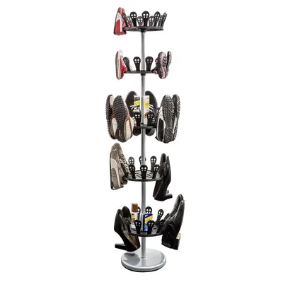Produktbild von Wenko Schuhkarussell – 5 Rondelle Metall sonstige Schwarz ø 31 –5 x 154 cm – ø 31,5 x 154 cm