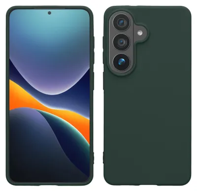 Produktbild von kwmobile Handyhülle für Samsung Galaxy S26 Hülle - TPU Case - Kabelloses Laden - Schutzhülle Cover in Moosgrün