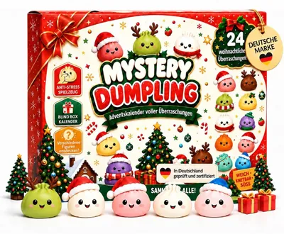 Obrázek produktu pro Squishy Adventní kalendář Dumpling 2026 Vánoce Kalendář ODPOČET DO SVÁTKŮ