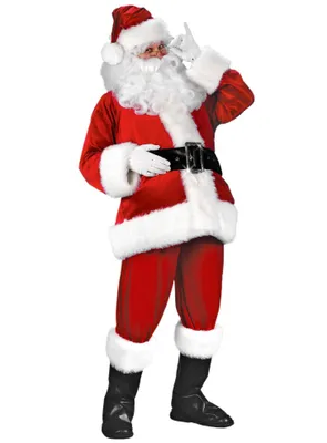 Produktbild von Weihnachtsmann Samtanzug Größe: M-L
