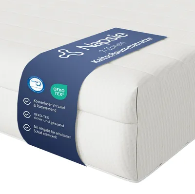 Produktbild von NAPSIE 7-Zonen Matratze 120x200 cm | H3 Mittelfest | Ergonomische Kaltschaummatr