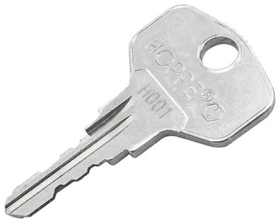 Produktbild von HOPPE Fenstergriffschlüssel gleichschließend H001 Eisen, vernickelt
