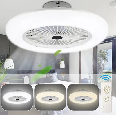 Obrázek produktu pro Jopassy stropní ventilátor 80w dálkové ovládání časovač stmívatelný LED stmívatelný stropní ventilátor pro obývací pokoj kola