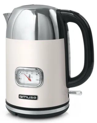 Produktbild von Muse MS-020 SC, 1,7 l, 2200 W, Edelstahl, Weiß, Edelstahl, Wasserstandsanzeige, Filterung