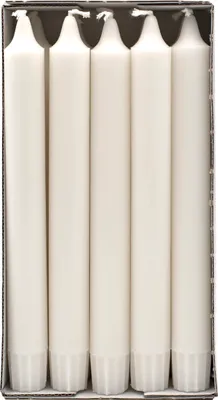 Produktbild von Müller Kerzen PRO NATURE Stearische Kerzen Weiß 2,2 x 20 cm – Set di 10 – 6h Durata – Cera Naturale Senza Paraffina – Inodore