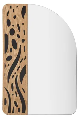 Zdjęcie produktu dla o Ferretti lustro ścienne Terry 60x1x90 cm naturalny czarny