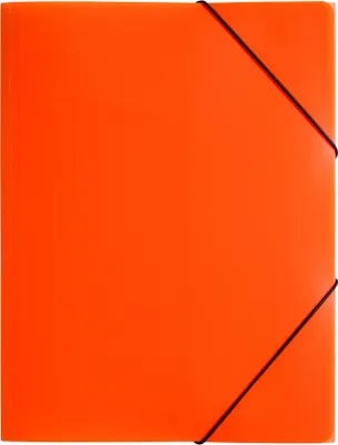 Produktbild von Gummizugmappe A4 PP transluzent orange Packung mit 12 Stück