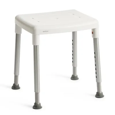 Produktbild von Duschhocker SMART Sitzhöhe 42-57 cm>>>>Ausf.: Belastbarkeit 200 kg Farbe: weiß