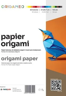 Zdjęcie produktu dla Papier do origami ORIGANEO, A4, mix kolorów