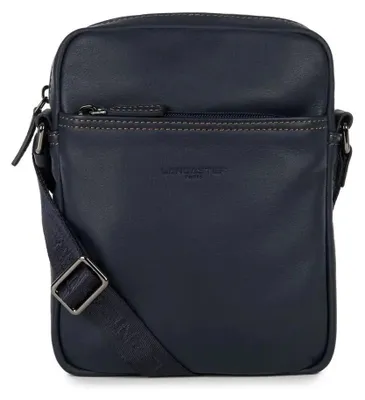 Image de Lancaster Sacoche cuir de vachette SOFT VINTAGE Bleu/Camel
