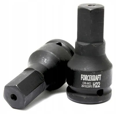 Obrázok produktu pre FORCEKRAFT nárazový prípustok na skrutkovač, 3/4 palca, vnútorný šesťuholník 21 mm