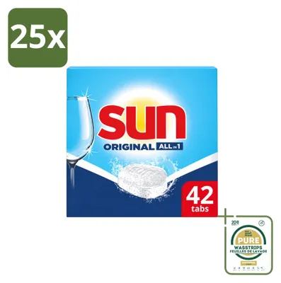 Produktbild von 25 x Sun Original Spülmaschinentabs - Vorratspackung - 25 Stücke