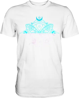 Produktbild von Mondsichel Frauen Schmetterling T-Shirt – White / XL