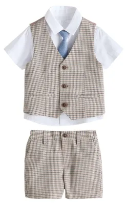 Immagine prodotto di NEXT: Set di giubbotto, camicia, pantaloncini e cravatta per ragazzi