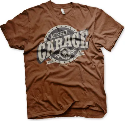 Produktbild von Misfit Garage Piston Sign T-Shirt - X-Large - Brown