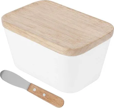 Produktbild von Butterdose mit Edelstahlmesser und Deckel, luftdicht, Küchenzubehör