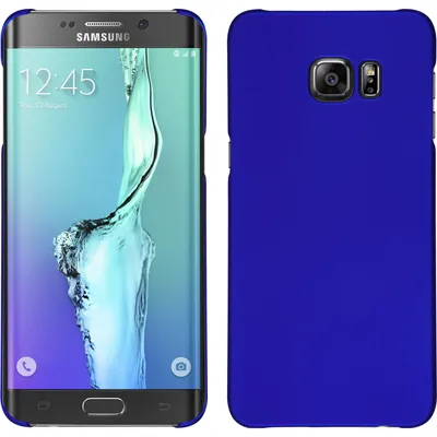 Produktbild von PhoneNatic Case kompatibel mit Samsung Galaxy S6 Edge Plus - Hülle blau gummiert Hard-case Cover