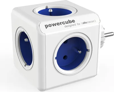 Zdjęcie produktu dla Allocacoc PowerCube Original Type E, Wewnętrzna, Typu E, Niebieski, CE, 5 x gniazdo sieciowe, 16 A