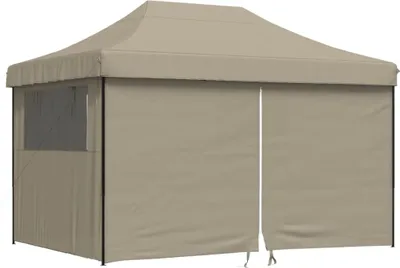 Zdjęcie produktu dla vidaXL Namiot imprezowy składany Pop-Up z 4 panelami bocznymi Taupe