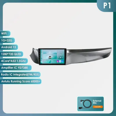 Immagine prodotto di Autoradio Android 14 - Lettore multimediale per auto - Android Auto - CarPlay - Schermo touchscreen - Display da 9 pollici
