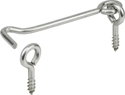 Produktbild von Sturmhaken Vormann 80 mm aus Edelstahl V2A mit Öse, 3.9 mm Materialstärke