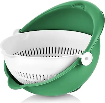 Obrázok produktu pre Kuchynský cedník s otočnou miskou ø22 x 10,5 cm - Praktický a všestranný Zelený