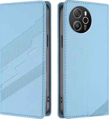 Obrázek produktu pro Pouzdro pro Blackview Shark 8,Polyuretankožené peněženkové pouzdro s přihrádkou na karty a funkcí stojánku Hellblau