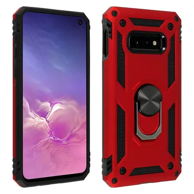 Produktbild von Avizar, Schutzhülle mit Ring-Halterung für Samsung Galaxy S10e, Rot