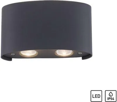 Produktbild von PAUL NEUHAUS LED-Wandleuchte, 4-flammig, anthrazit, für den Innen- und Außenbereich, dekorativ, 3000 K