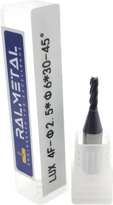 Obrázok produktu pre Karbidová fréza 2,5 x 6D x 30, 4 rezný hrot, 45 HRC