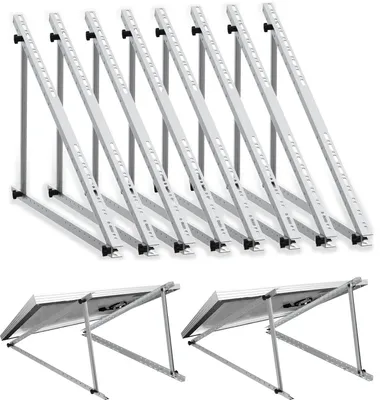 Produktbild von 8 Stück Balkonkraftwerk Halterung Solarhalterung 114cm für Solarmodul Aufständerung 45 Zoll PV Modul verstellbar Winkel 0-90 Grad