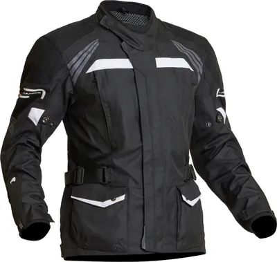 Produktbild von Lindstrands Transtrand wasserdichte Motorrad Textiljacke, schwarz/weiß, 54