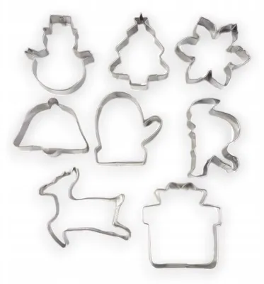 Produktbild von Edelstahl Keksformen Set 8 Stück Weihnachtsmotiv