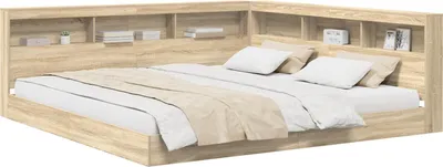Obrázek produktu pro vidaXL Regálová postel Sonoma dub 180 x 200 cm materiál na bázi dřeva