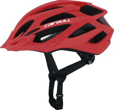 Produktbild von CAIRBULL Fahrradhelm MTB Helmet Herren Mountainbike Road Bicycle Lens Brim Taillight Lightweight M/L(54-61CM) Rot