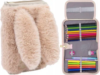Image de Pochette à crayons individuelle avec accessoires Fluffy Bunny AC11 Astrabag