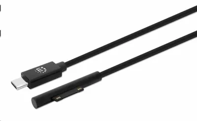 Obrázek produktu pro Nabíjecí kabel Manhattan, konektor Surface Connect na USB-C, (samec/samec), 15 V / 3 A, 1,8 m, černý
